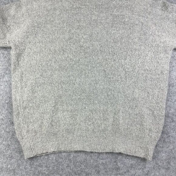 MSCH Copenhagen Sweater Womens M/L Gray Rose Mohair Pullover Mock Neck Cozy Knit - Picture 5 of 13